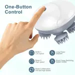 Electric Scalp & Body Massager – 96 Silicon Kneading Points with Detachable Heads for Hair Growth & Relaxation