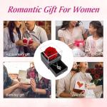 TIED RIBBONS Gift for Girls Girlfriend Wife Mom Mother Girls Women Friends Anniversary Wedding Gift Preserved Red Rose Flower Box with I Love You in 100 Languages (Golden Necklace)