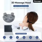 Electric Scalp & Body Massager – 96 Silicon Kneading Points with Detachable Heads for Hair Growth & Relaxation