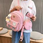 Girls 3-PCS Mini Leather Backpack Sling & Pouch Set for Women's/Rakhi gift for Sister