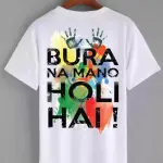 Nuoshopping Holi Printed Round Neck T-Shirt – Celebrate Colors in Style!