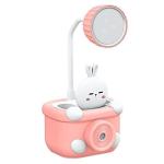 WISHKEY 3 in 1 Night Lamp USB Chargeable Light for Bedroom, Night Lamp for Kids with Pencil Sharpener & Pen Holder Stand Girls & Boys, Plastic Design for Child's Room (Multicolor)