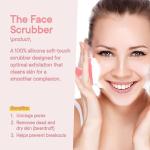 VWMYQ Silicone Facial Cleansing Brush Face Wash Brush Face Scrubber Soft Handle Deep Cleansing Skin Care for Gentle Exfoliating, Removing Blackhead, Massaging (Pink)