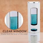 BATH GURU Abs Wall Mounted Shampoo Sanitizer Lotion Hand Dish Wash Gel Liquid Soap Dispenser for Bathroom Kitchen Pack of 2 (400 Ml, White & Black, Plastic)