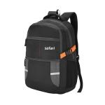 Safari Omega spacious/large laptop backpack with Raincover, college bag, travel bag for men and women, Black, 30 Litre