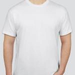 Plain White T-Shirt with Red Tag