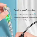 Beahelton 1 pcs High-Brightness Intelligent Voltage Tester Pen - Multi-function LED Test Pen with Screwdriver for Electric Power Testing, Voltage Tester Detector