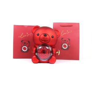 Hot sales luxury personalization packaging rotatable eternal flower ring jewelry box