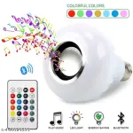 BLUETOOTH BULB Smart Led Wireless Light Bulb With Speaker | Bluetooth Enabled | Rgb Music Light | Colour Changing Remote Control Access| B22 Holder 12 Watt BT Pack of 1