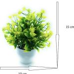 GREEN GARDEN Mini/Small Pack of6 बोनसाई जंगली नकली पौधा पॉट के साथ (15 cm)