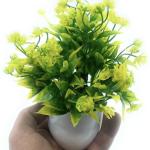 GREEN GARDEN Mini/Small Pack of6 बोनसाई जंगली नकली पौधा पॉट के साथ (15 cm)